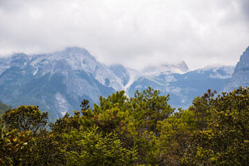 Mountain View of Blue moon valley, Shangri La, Lijiang, China