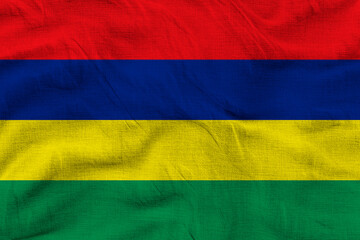 National flag of Mauritius. Background  with flag of Mauritius.