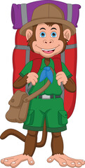 cartoon cute adventure monkey