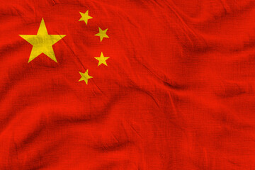 National flag of the People's Republic of China.  Background  with flag of the People's Republic of China.