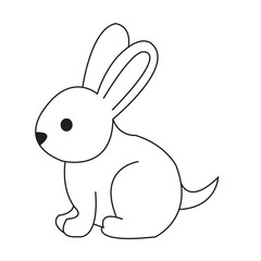 Fototapeta na wymiar rabbit bunny coloring page