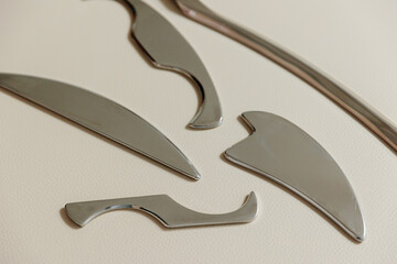 Intelligent stainless steel IASTM instruments for soft tissue massage and pain relief, the...