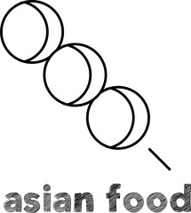 Asian food coloring vector.