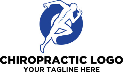 Letter-initial-O-Chiropractic-athlete-spine-care-health-logo-design-vector