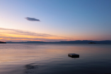 Sunset at Trondheim fjord