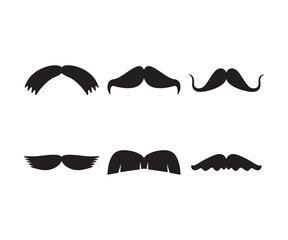 moustache icons set vector illustration