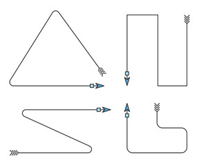 Fototapeta na wymiar decorative arrow symbol set vector illustration