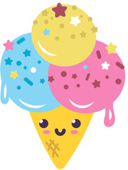 Dessert icon, sweet food illustration