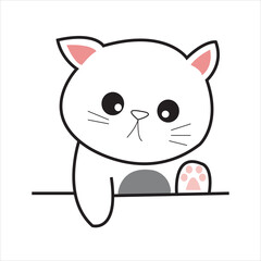 Cat cartoon coloring page