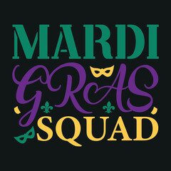 Mardi Gras T-shirt Design With Vector And Colorful Elements