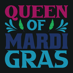 Mardi Gras T-shirt Design With Vector And Colorful Elements