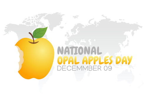 vector graphic of national opal apples day good for national opal apples day celebration. flat design. flyer design.flat illustration.