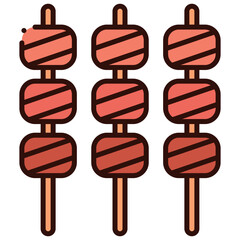 meat skewer illustration