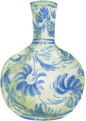 blue ceramic vase transparent png - 551317556