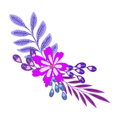 Vector floral bouquet design: garden pink peach lavender creamy powder pale Rose wax flower, anemone Eucalyptus branch greenery leaves berry. Wedding vector invite card Watercolor designer element set