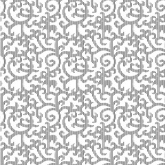 abstract line texture with creeper seamless vector pattern background, embroidery design pattern