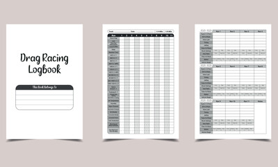 The Drag Racer's Logbook. Printable Baby Log Book Tracker. Organizer & Schedule Planner. Planner Bundle Design
