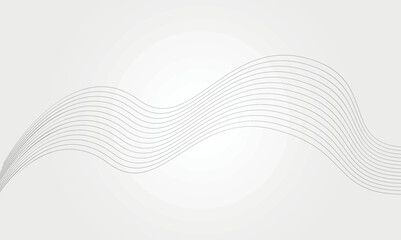 Abstract wavy background. Thin black line on white