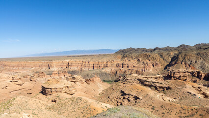 sandy canyon. the grand canyon. a river in the desert. canyon in the desert