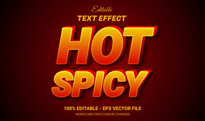hot spicy 3d editable text style effect