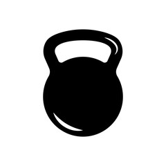 kettlebell vector logo template in trendy flat design