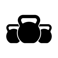 kettlebell vector logo template in trendy flat design