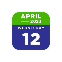 calendar april 2023 in trendy flat style
