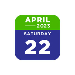 calendar april 2023 in trendy flat style