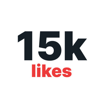 15k Likes Symbol For Social Media