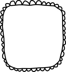 decorative frame with curved lines