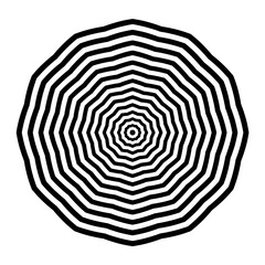 black and white circle vector, background template