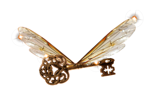 key with wings to open the right door