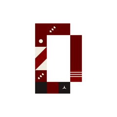 Retro-style alphabets font with a Christmas theme. The vintage color palette and geometric shape.