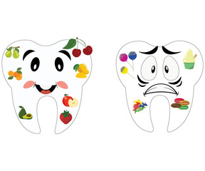 Fototapeta premium Dental Health Month, Children's Dental Health, children's teeth, children teeth health