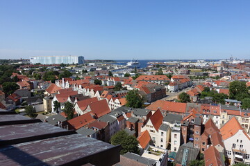 Fototapeta na wymiar Panorama Wismar Baltic Sea