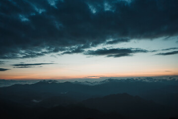 Watch the sunrise on the mountain