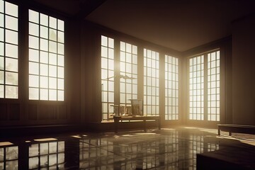 Obraz premium View of Japan, Anciant era Building/Home/House