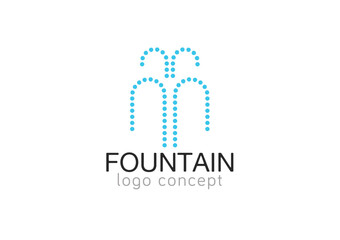 Fountain simple vector logo concept