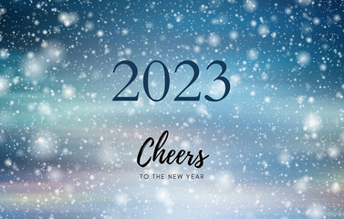 Naklejka na ściany i meble 2023 Happy New Year Background Design. Greeting Card, Banner, Poster. Vector Illustration.