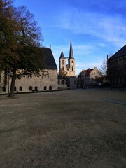 Obraz premium Die evangelische St. Martini Kirche in Halberstadt im Harz, Sachsen Anhalt