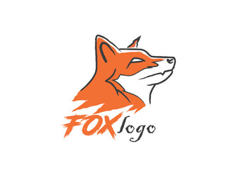 Fox logo concept, vector illustration