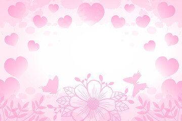 Fototapeta na wymiar Valentines Day Background With Hearts Png File, Wedding Background Png 
