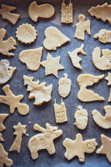 Kekse backen im Advent, rohe kekse