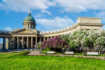 Obraz premium St. Petersburg, Russia - june 2022: Kazan (Kazansky) Cathedral. Spring Saint Petersburg.