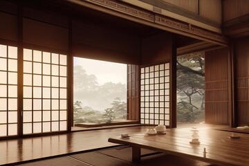 Naklejka premium Architecture of Japan At Ancient Period of Time 