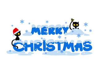 Merry Christmas typography design. Vector. 