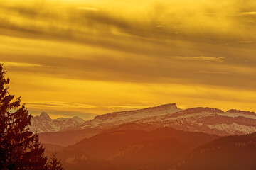 Ifen - Sonnenuntergang - Herbst - Walsertal - Allgäu