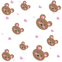 seamless pattern with teddy bears