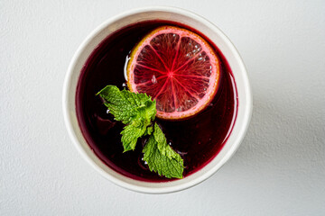 mulled wine on the white background
