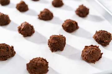 Chocolate Cookies with Chocolate Hearts